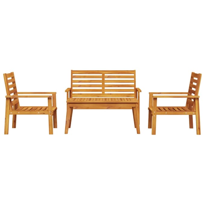 vidaXL - 4-delige - Loungeset - massief - acaciahout