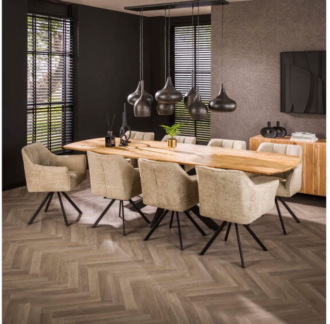 Eettafel Santiago verlengbaar acacia 175-275 cm - naturel