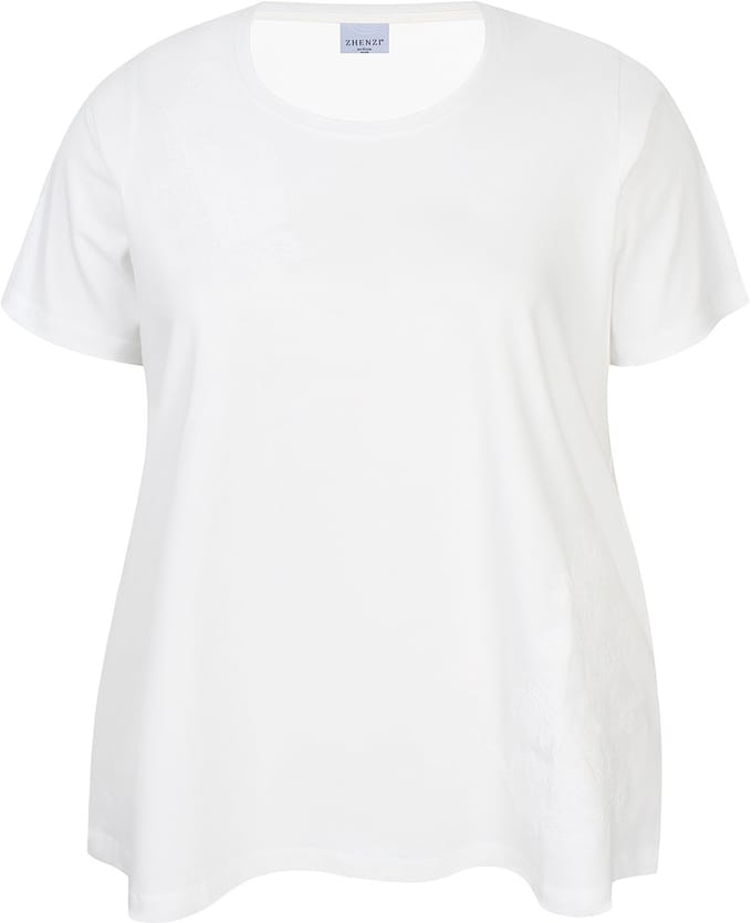 Zhenzi -Heidi 1349-T-shirt Off-white maat L=50/52