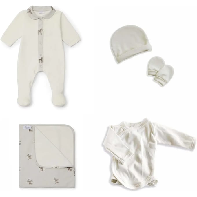 Gloop! eerste babykleding set Zebra