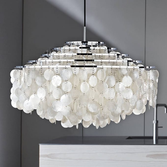 VERPAN hanglamp Fun 11DM, chroomkleurig, parelmoer