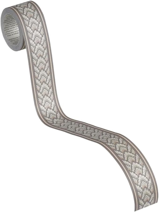 KLASSIEKE BEHANGRAND | Zelfklevend - zilver goud metallic - A.S. Création Only Borders 11