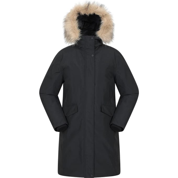 Mountain Warehouse Dames Marlow Extreme Donzen Waterdichte Parka (Zwart)