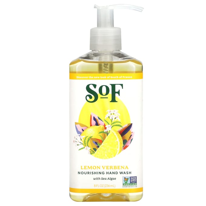 SoF, Nourishing Hand Wash, Lemon Verbena, 8 fl oz (236 ml) yellow