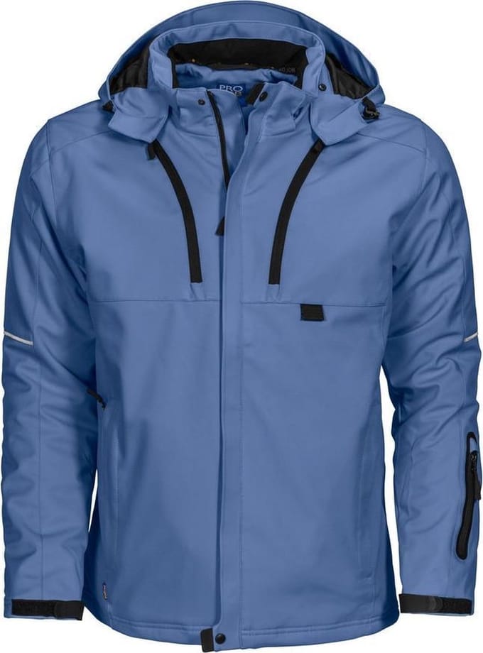 Projob Gevoerde Softshell Jas 643407 Hemelsblauw - Maat XS