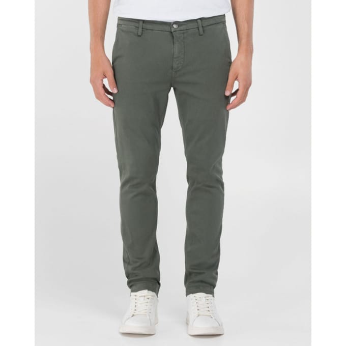 Replay Jeans Benni Regular Fit donkergroen