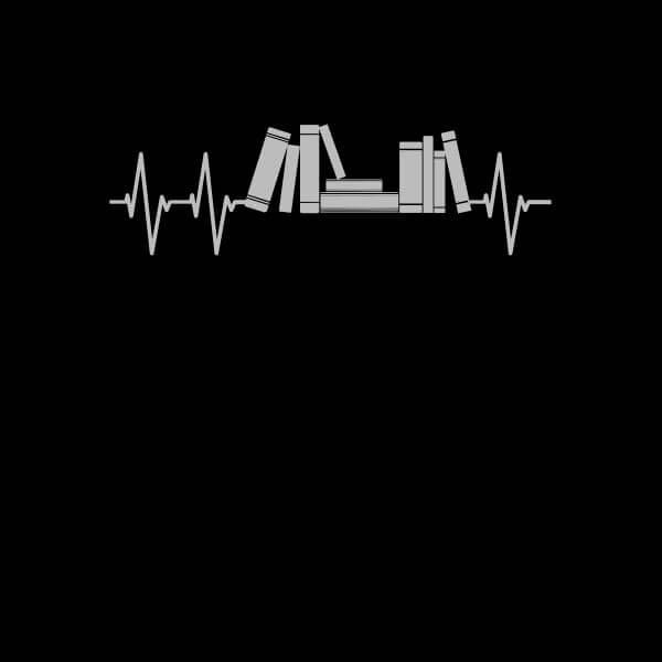 Heartbeat Books Dames T-shirt - Zwart - 3XL