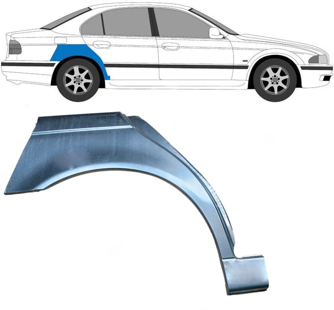 Reparatiepaneel achterspatbord voor BMW 5 E39 1996-2004 / Rechts