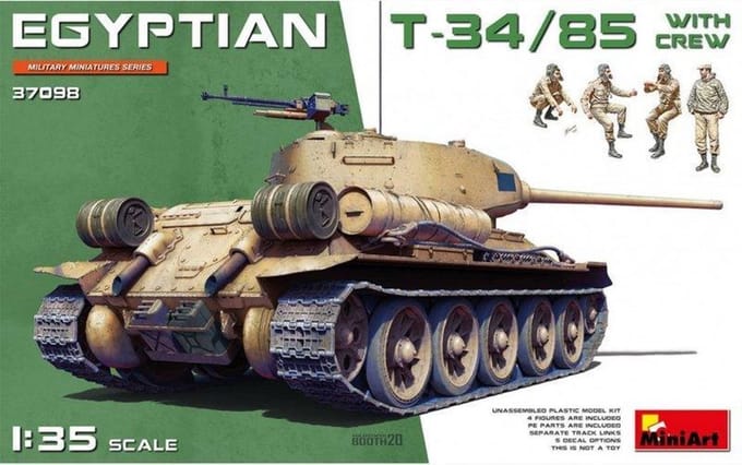 MiniArt Egyptian T-34/85 With Crew - 1:35 modelbouwset - MIN37098