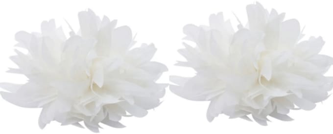 Schoen- clips -witte- bloem- trouwschoen versiering- Charme Bijoux