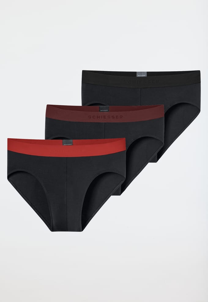 Slip met elastische band met logo in een set van 3 stuks