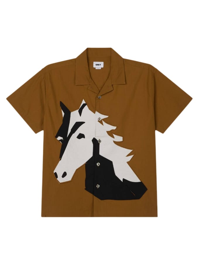 Obey Beau cuban shirt korte mouwen met aangebrachte print - breen multi