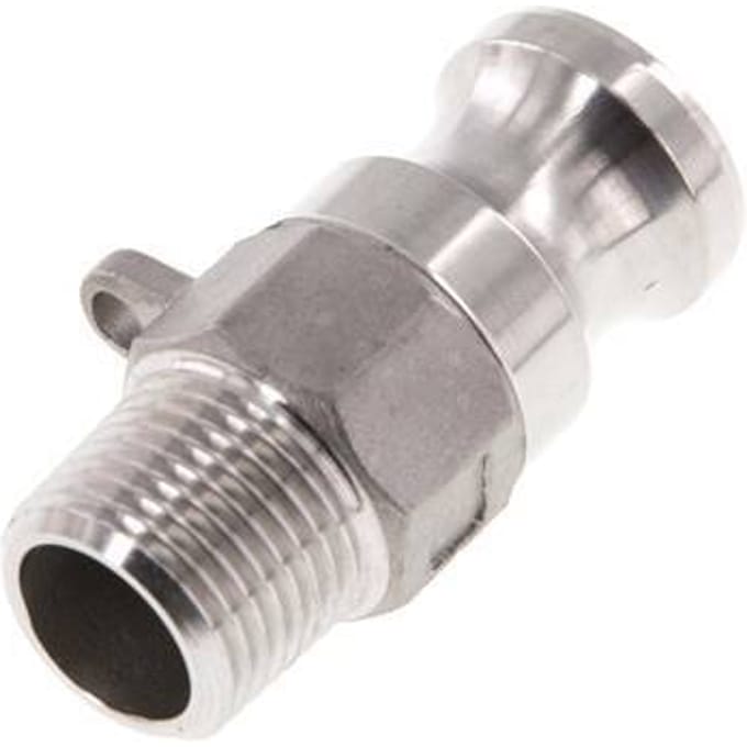 Camlock DN 15 (1/2'') Koppeling RvsR 1/2'' met buitendraad Type F MIL-C-27487