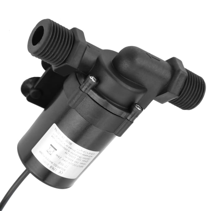 Mini pompe à eau sans balais CC pour chauffe-eau solaire 24 V 40 °C ~ 100 °C