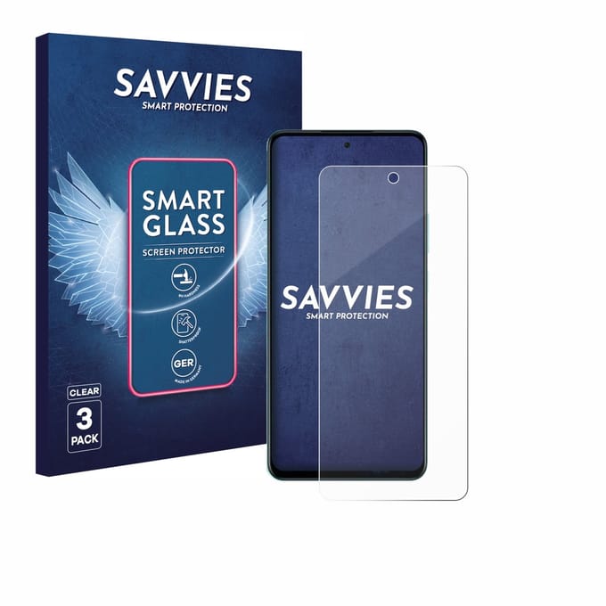 3 Stuks Savvies Screenprotector - geschikt voor Oppo A5 4G - beschermfolie glas transparant