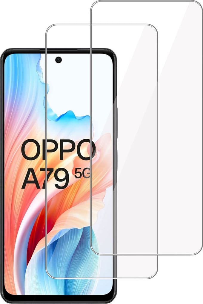 2x Screenprotector geschikt voor OPPO A79 5G – Gehard Glas - Proteqt+