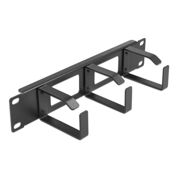 10 inch doorvoerpaneel met 3 kabelogen | 1U | zwart