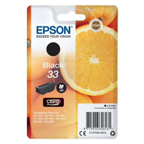 EPSON Cartouche d'encre T3331 Noir - Oranges (C13T33314012)
