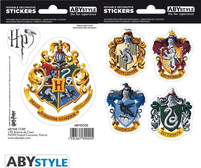 HARRY POTTER - Stickers - 16x11cm/ 2 planches - Hogwarts Houses