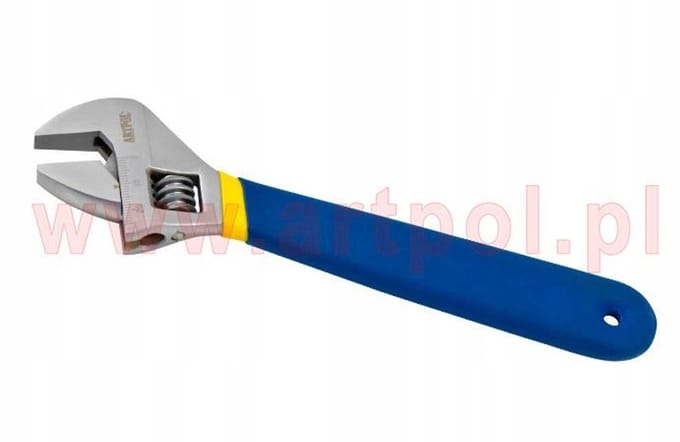 Artpol - Zweedse Verstelbare Moersleutel - 300mm - Gum Rookgreep - CrV Staal