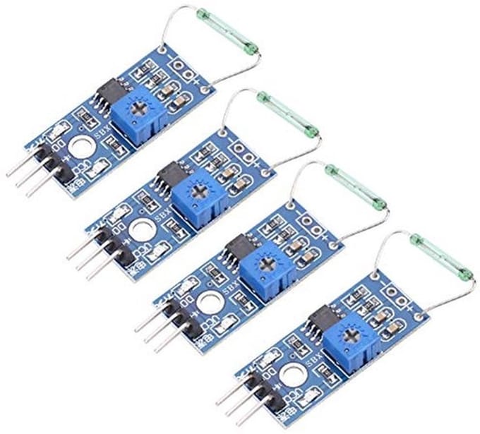 4 stks/set normaal open Reed Sensor Module Magnetische Schakelaar Kit voor Reed
