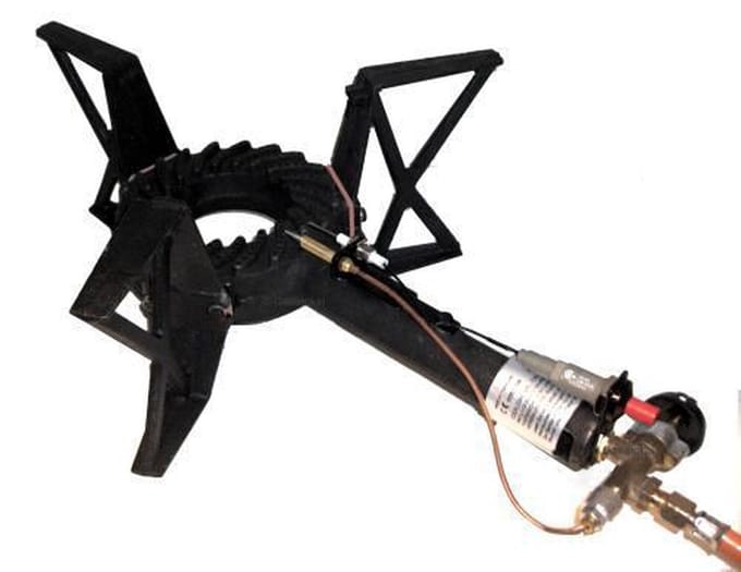 Wokbrander - Propatech Powerfire 7,5 kW 3 poot Beveiligd met Gasslang 150 cm en drukregelaar