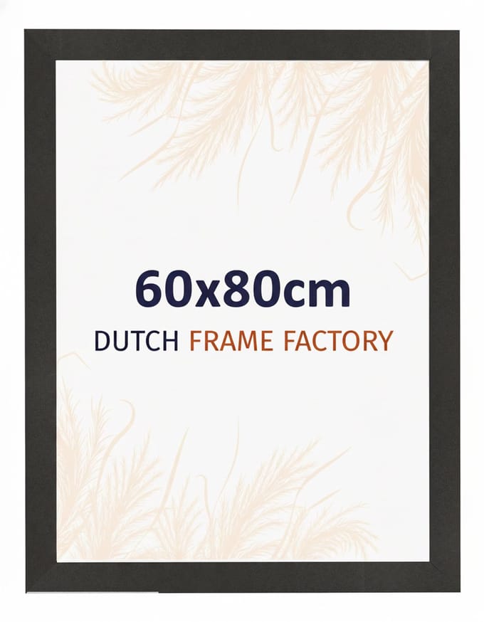 Fotolijst 60x80 cm - MDF - Zwart Mat - Benno