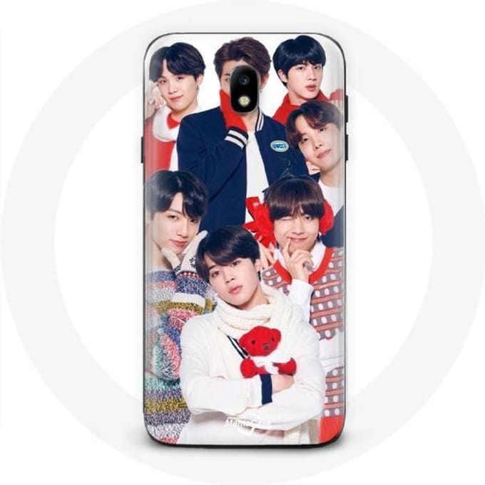 Coque pour Samsung Galaxy J7 2017 BTS Affiche Memebers Cadeau de Noël 2023