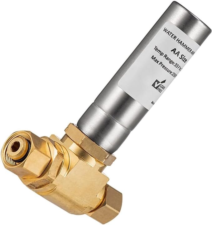 Water Hamer Arrestor - Leidingdemper Sanitair - Geluidsreductie Leidingen - Messing Constructie - 3/8" OD - Messing