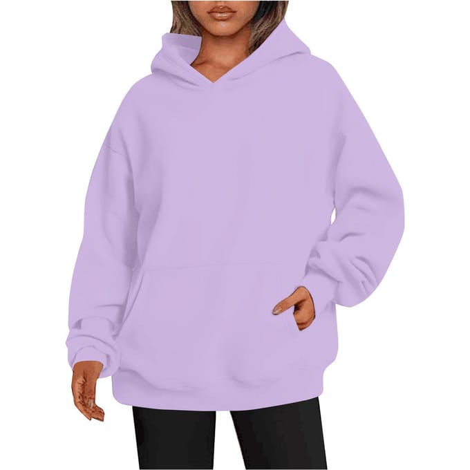 Dames hooded pullover sweatshirt effen kleur oversized losse casual fleece sweatshirt 5XL
