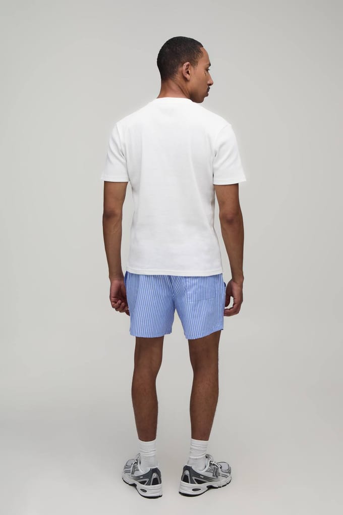 Relaxed Short Length Stripe Short | Blue | Size 2XL