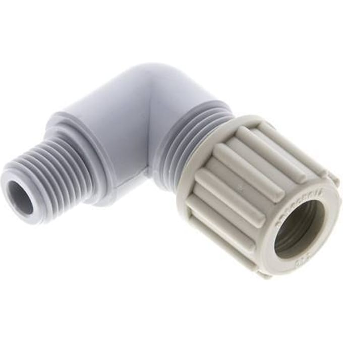 12x10mm & G1/4'' PA L-Vorm Knelfitting Buitendraad 10bar