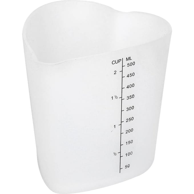 Dikte 500ml Beker Hoge Temperatuurbestendigheid Siliconen Maatbeker white