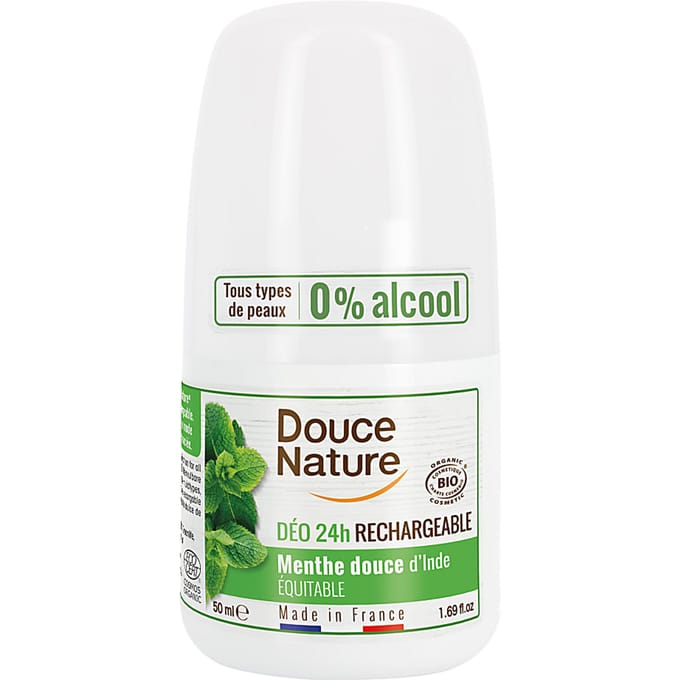Douce Nature Deodorant roll on mint hervulbaar 50 Gram