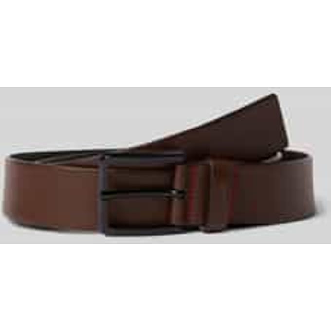 HUGO leren heren riem - donkerbruin
