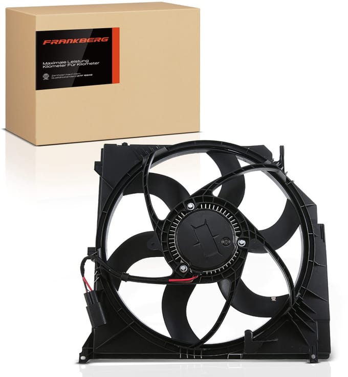 Frankberg 1x Motorradiateur Enkele ventilator