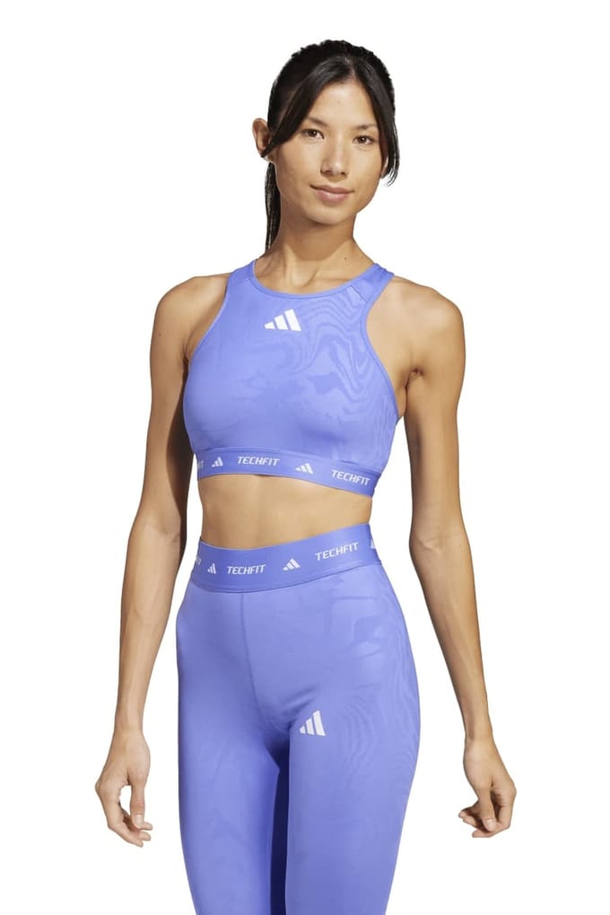 Adidas Performance Techfit Medium-support High-neck Print Bra Taglia: M (E-G) | Reggiseni sportivi Outlet | Donna