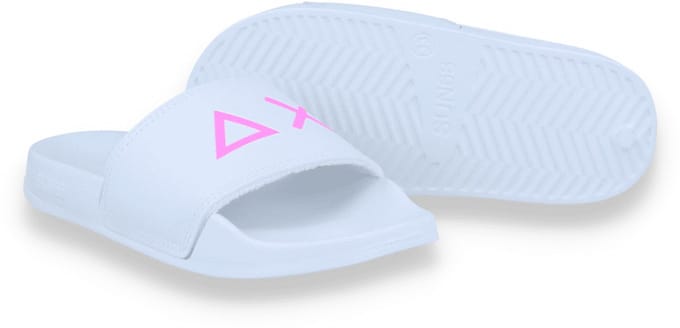 Sun 68 Meisjes Badslipper Girl's Slippers Logo Bianco | Wit | Maat: 31
