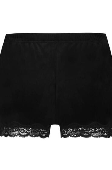 Hunkemöller Dames Shorts Velours Lace - maat L