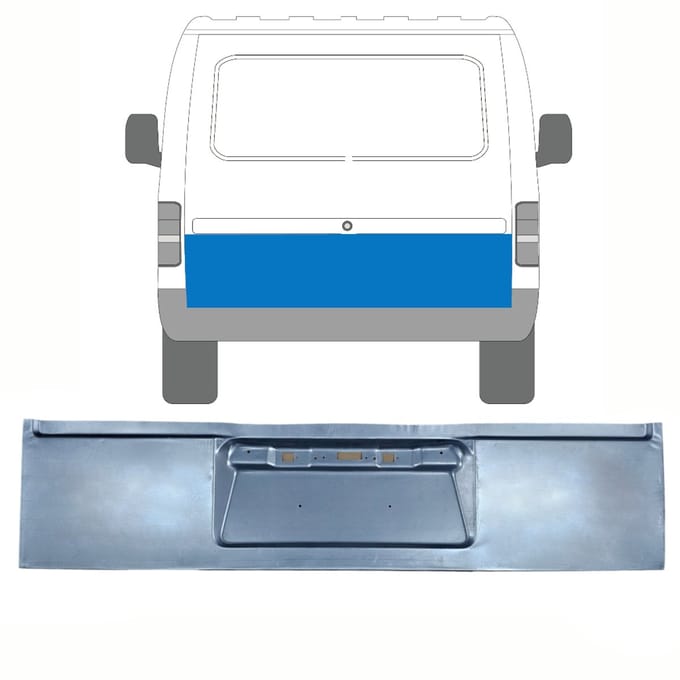 Reparatie plaatwerk achterste deuren voor Ford Transit 1986-2000