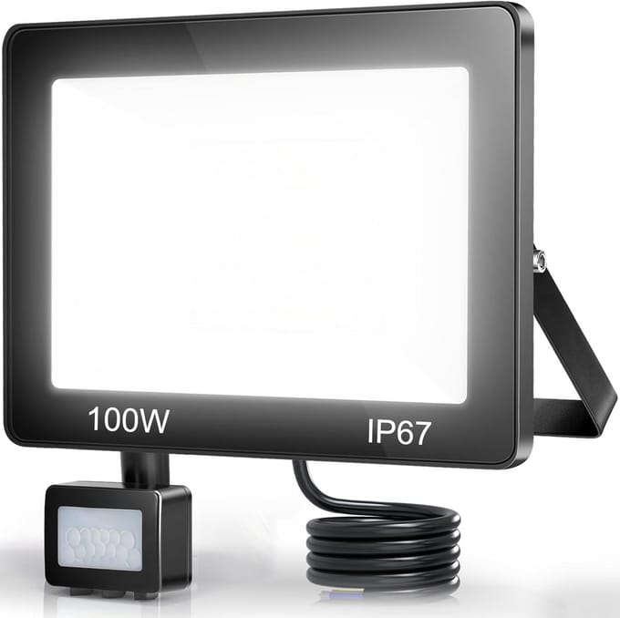 Krachtige 100W LED Buitenlamp met IP67 Waterdichte Bewegingssensor