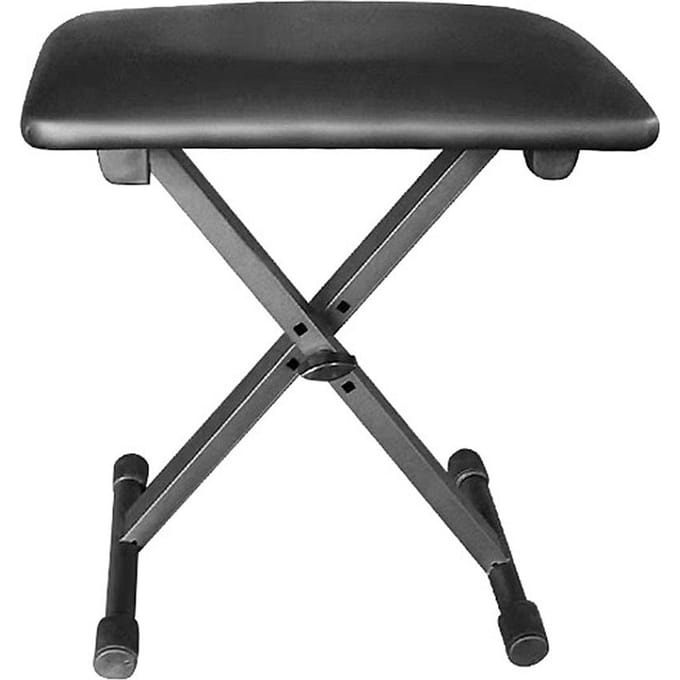 Banc de piano banc de clavier de style X hauteur réglable, siège de chaise de tabouret de clavier rembourré pour noir