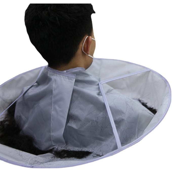 Haarknipcape Waterdicht Nylon Paraplu Type Verstelbare Maat Kapper Haaropvangcape voor Kinderen gray