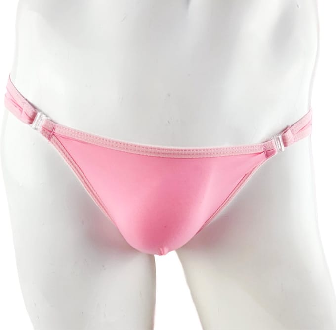 BamBella ® - ondergoed - maat Onesize S M L - heren onderbroek Roze kant mannen