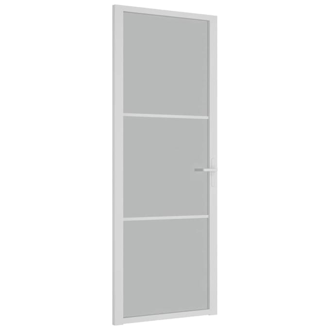 Vidaxl Porte Intérieure, 76X201,5 Cm, Blanc, Verre Dépoli Et Aluminium