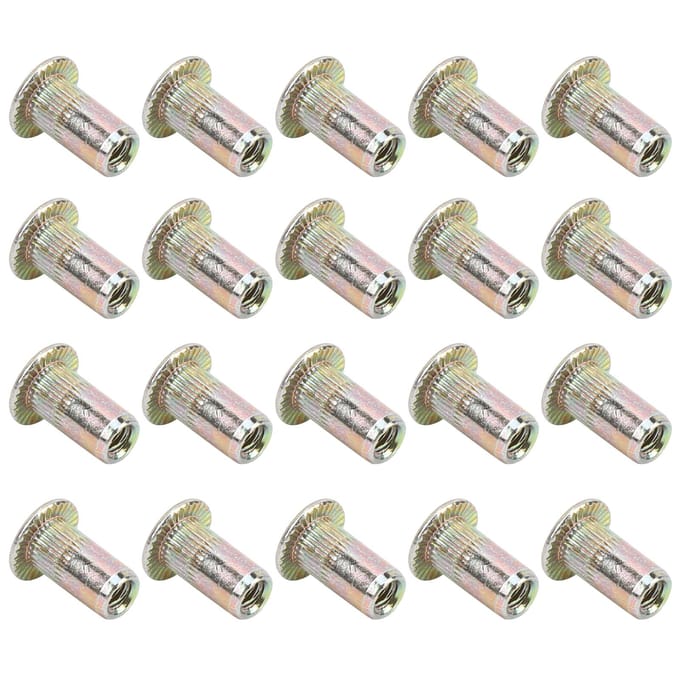100 Stuks Klinkmoer Kleur Verzinkt Platte Kop Schroefdraad Nutsert Kit Hardware AccessoiresM3