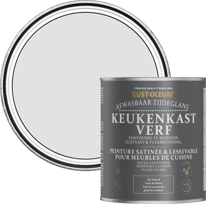 Rust-Oleum Grijs Keukenkastverf Zijdeglans - Bibliotheek Grijs 750ml