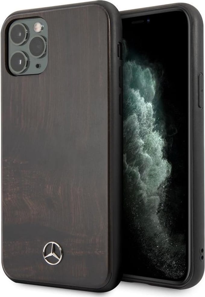 iPhone 11 Pro Max Backcase hoesje - Mercedes-Benz - Hout-look Rozenhout - Hout