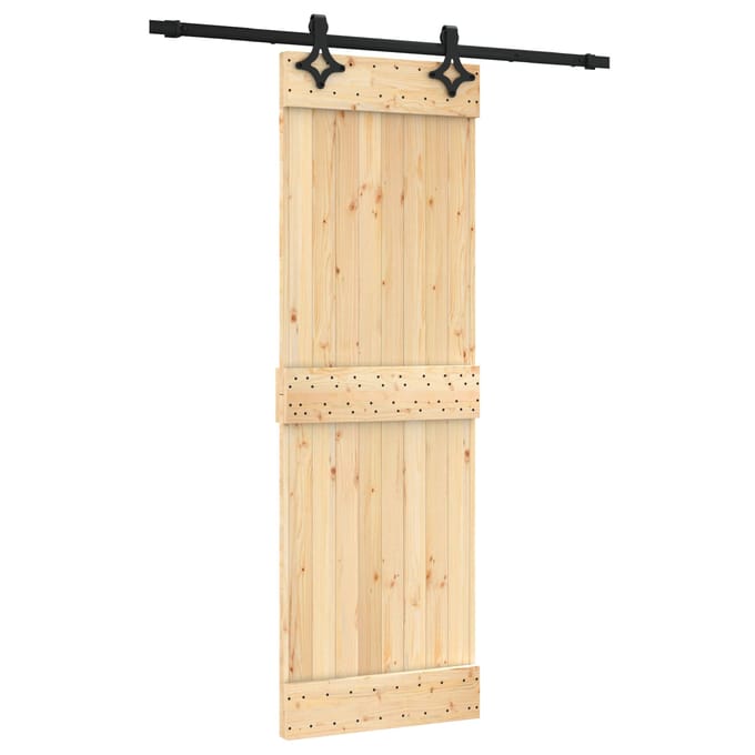 vidaXL - Schuifdeur - 70 - x - 210 - cm - Massief - Pine - Hout - (Onbehandeld)