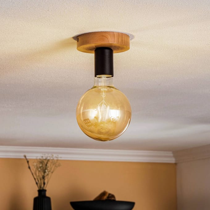 Envostar Esan plafondlamp beukenhout 1-lamp